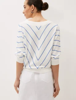Tori Textured Stripe Knit Jumper