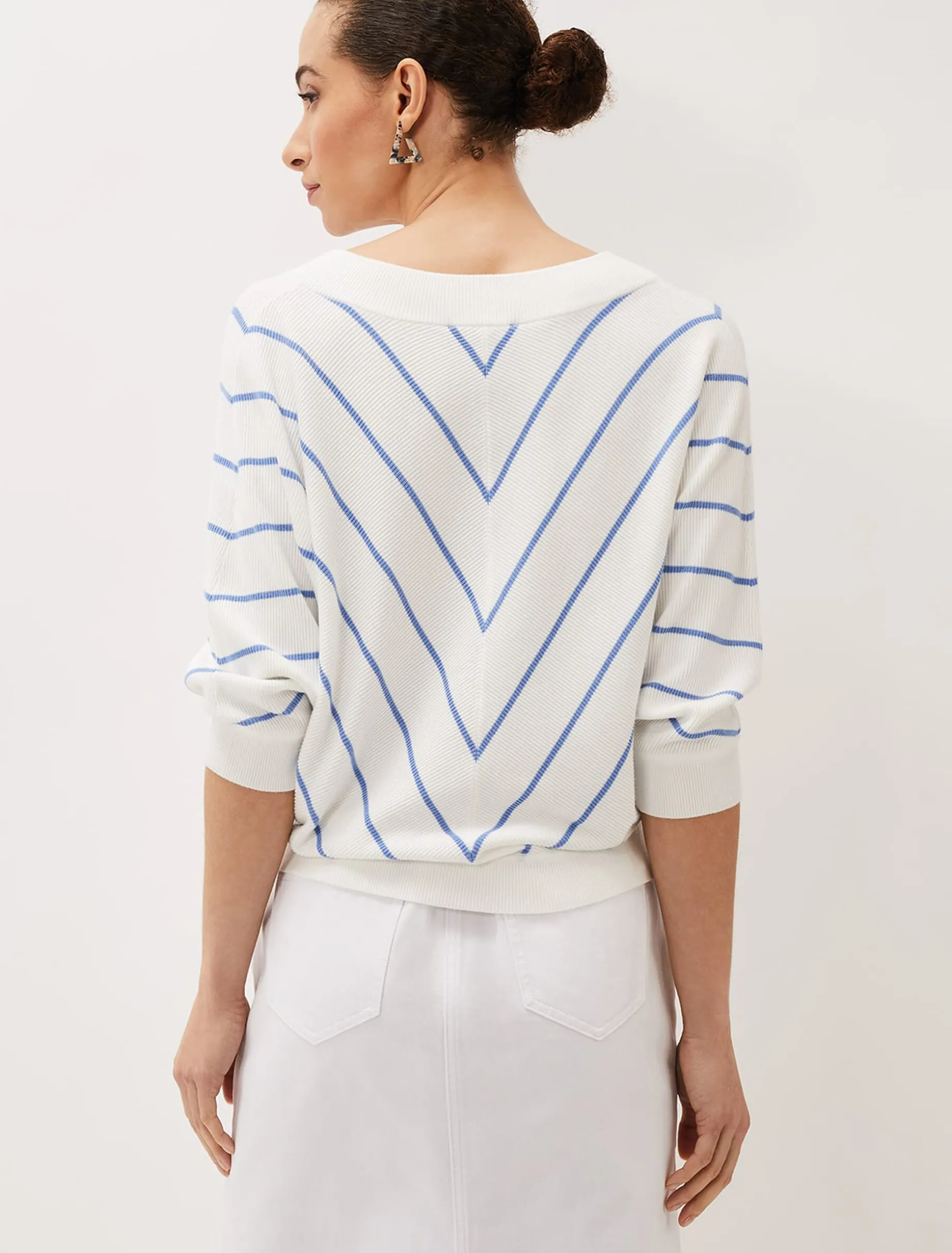 Tori Textured Stripe Knit Jumper