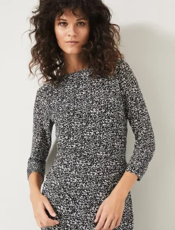 Trina Textured Print Lace Dress
