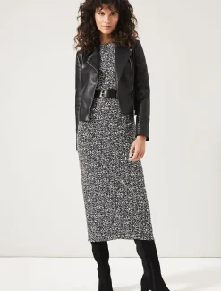 Trina Textured Print Lace Dress