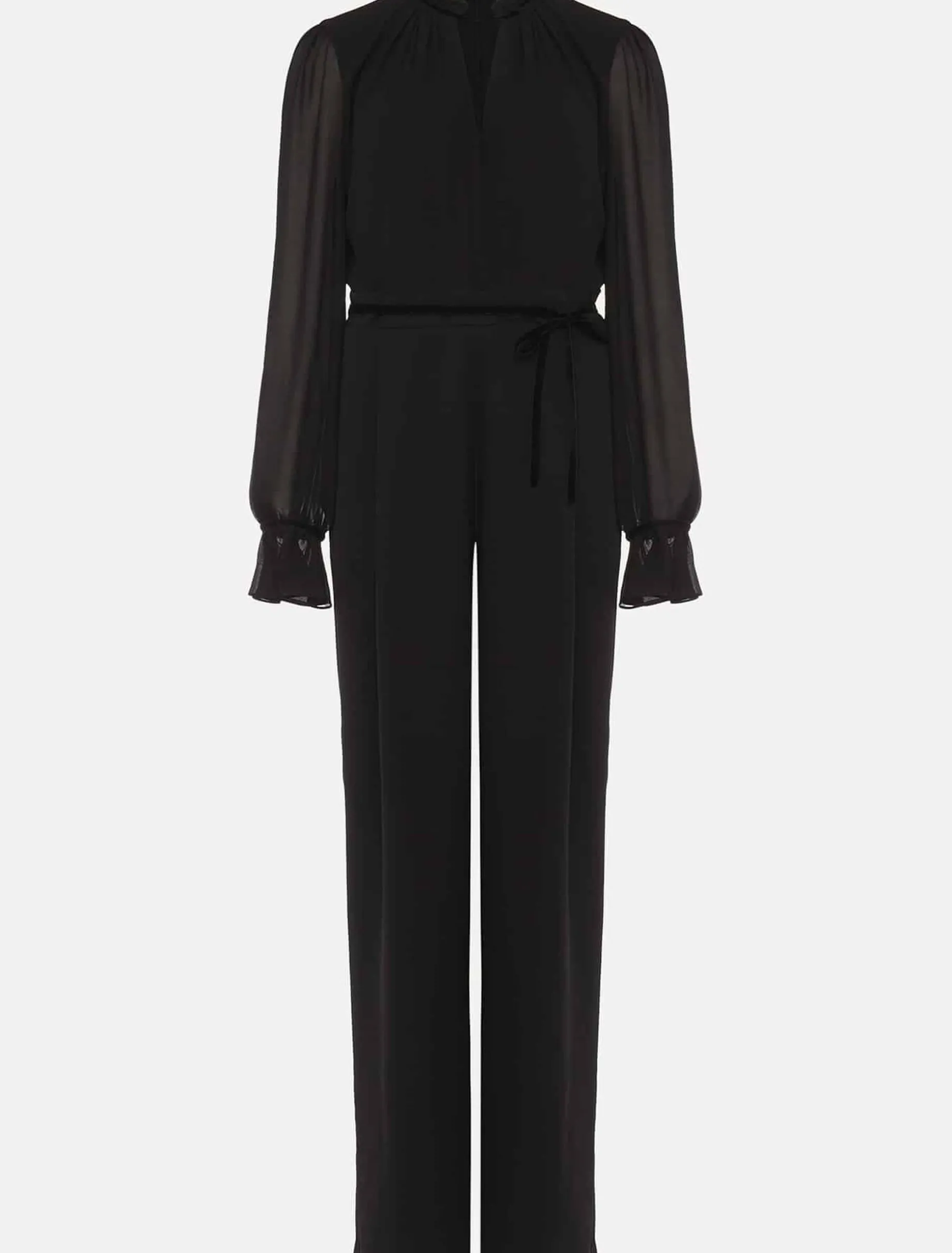 Una Velvet Trim Jumpsuit
