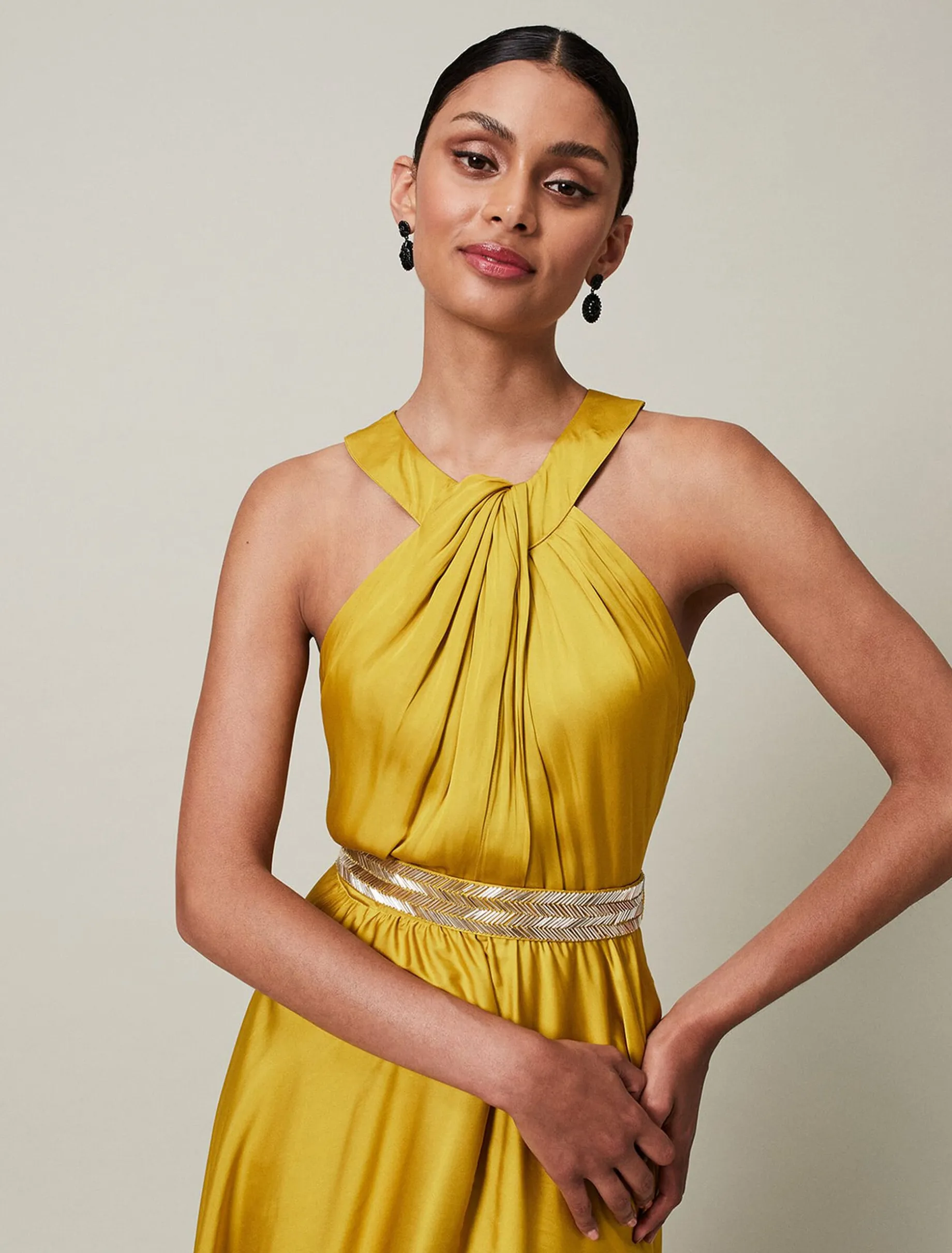 Vanessa Beaded Belt Maxi Dress