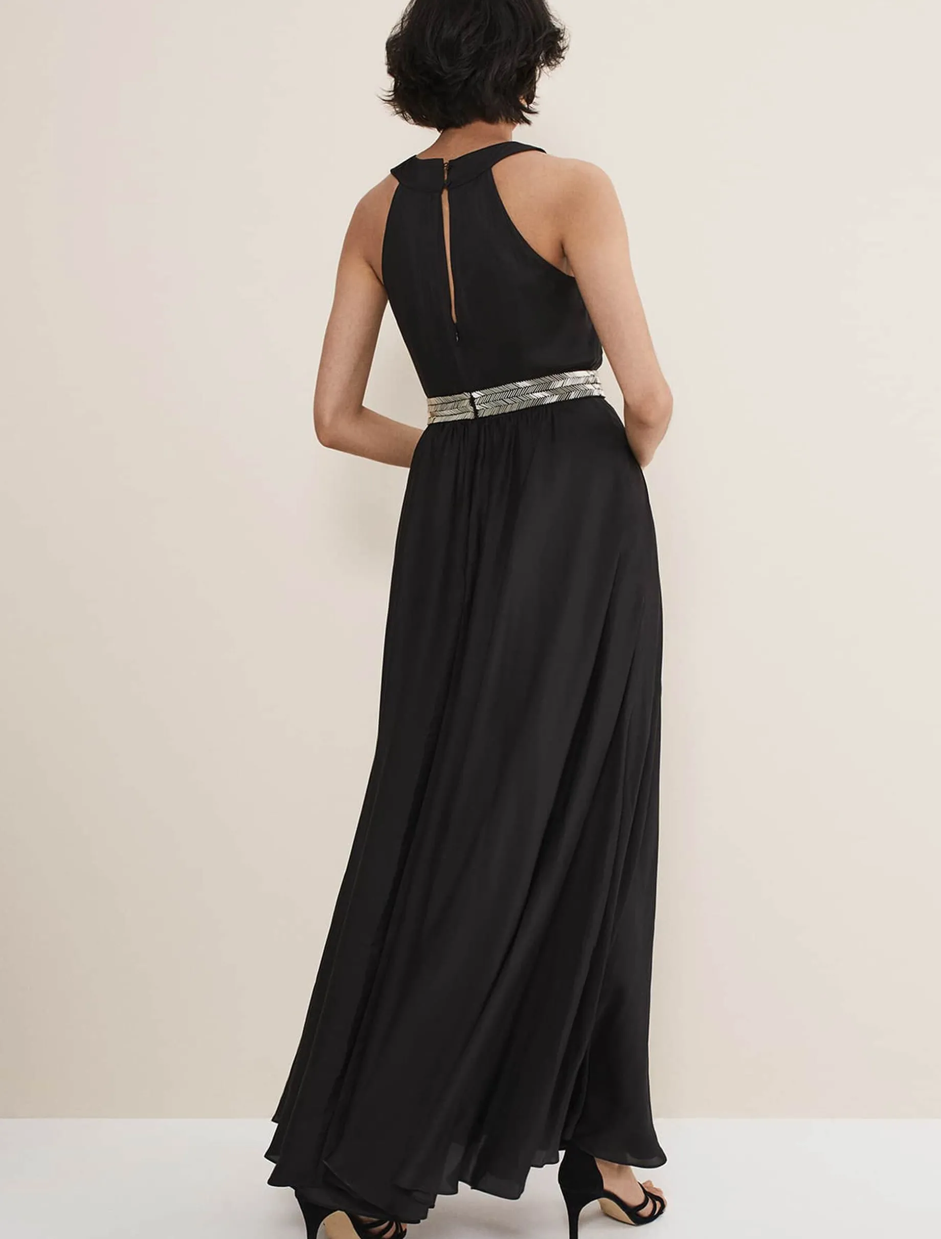 Vanessa Beaded Belt Maxi Dress