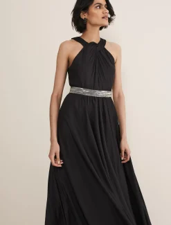 Vanessa Beaded Belt Maxi Dress