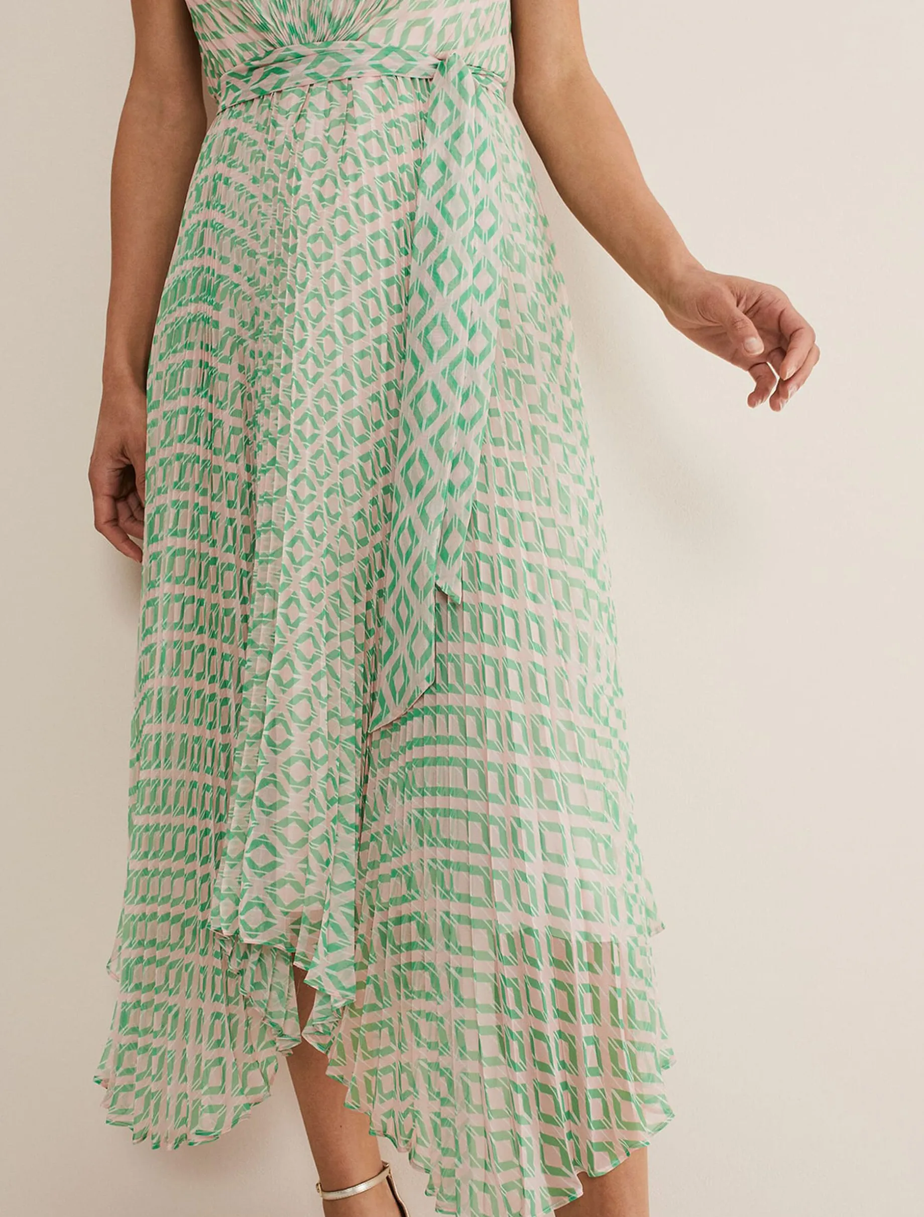Vanya Pleated Sunray Dress