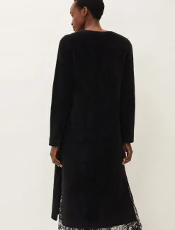 Vicki Fluffy Split Side Coat