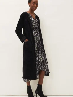 Vicki Fluffy Split Side Coat