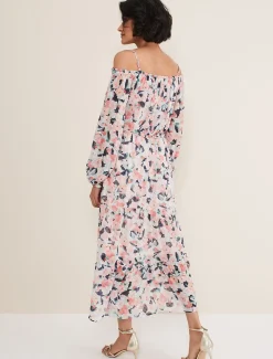 Vicky Off Shoulder Printed Dress
