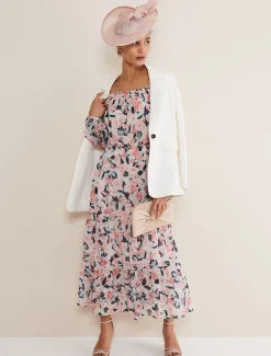 Vicky Off Shoulder Printed Dress