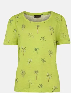 Violeta Cotton Palm Print Top