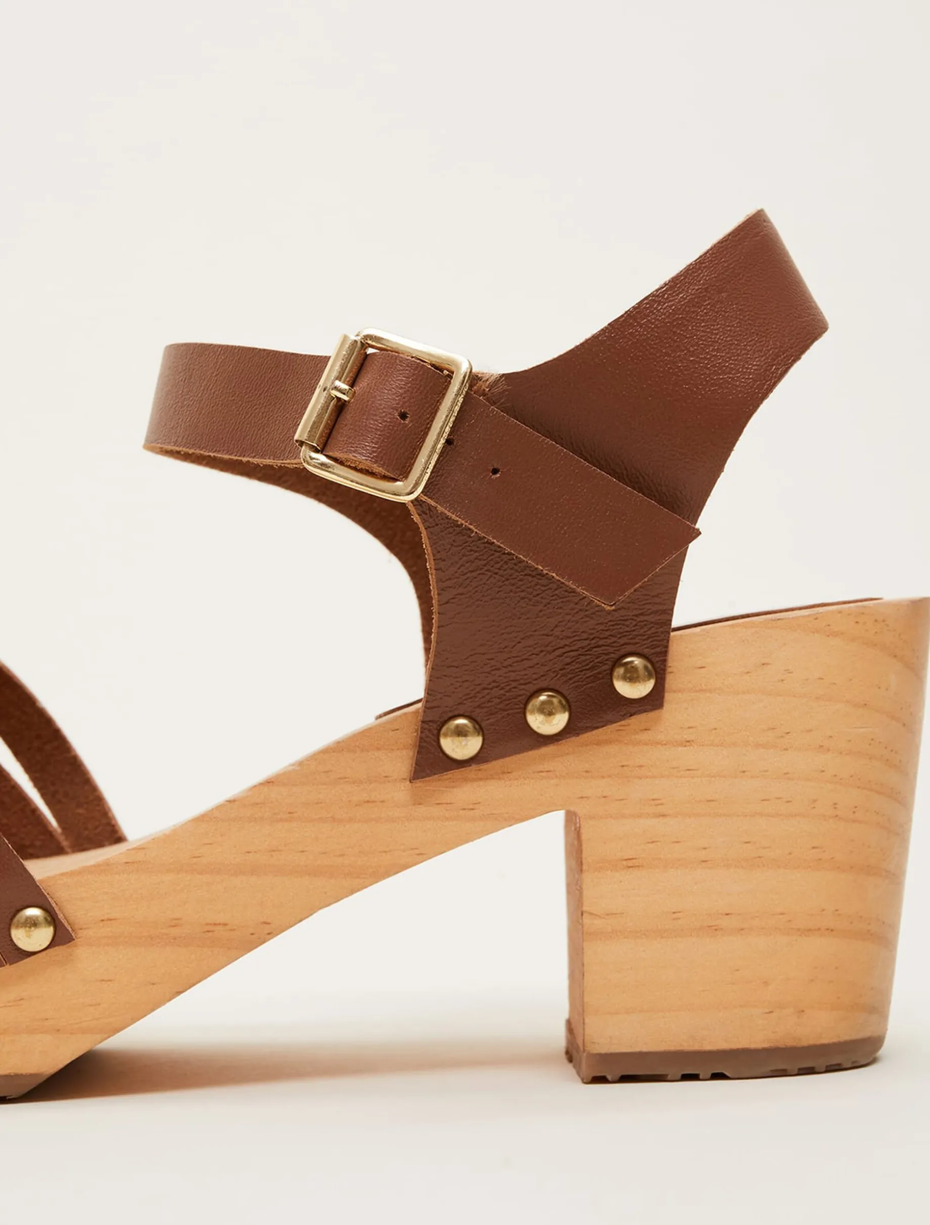 Woven Clog Heel Sandal