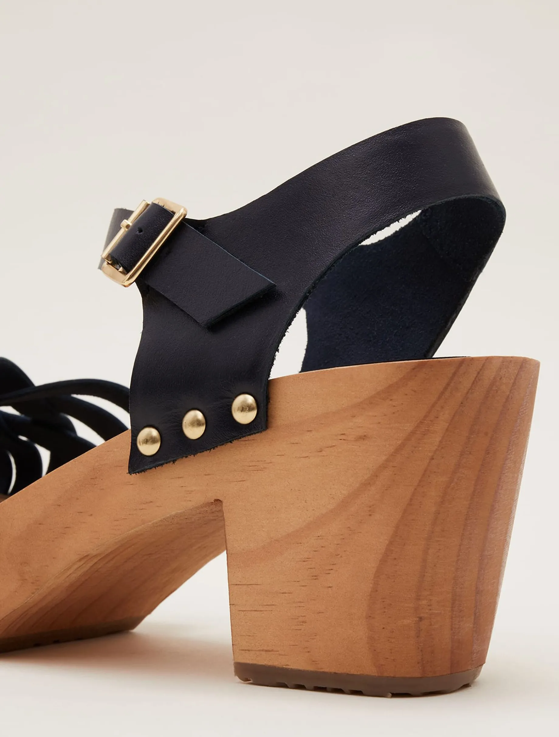Woven Clog Heel Sandal