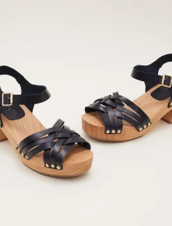 Woven Clog Heel Sandal