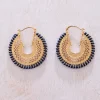 Woven Edge Hoop Earring