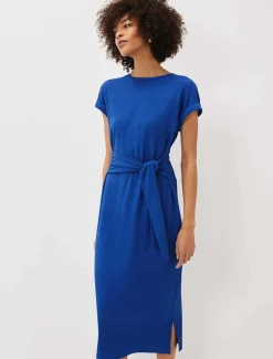 Yazmina Tie Waist Jersey Midi Dress
