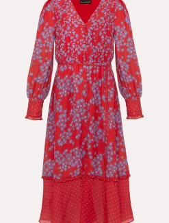 Zahara Floral And Spot Print Dress
