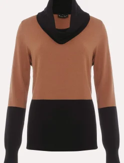 Zasha Colourblock Cowl Neck Jumper