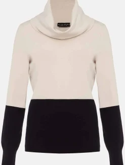 Zasha Colourblock Cowl Neck Jumper