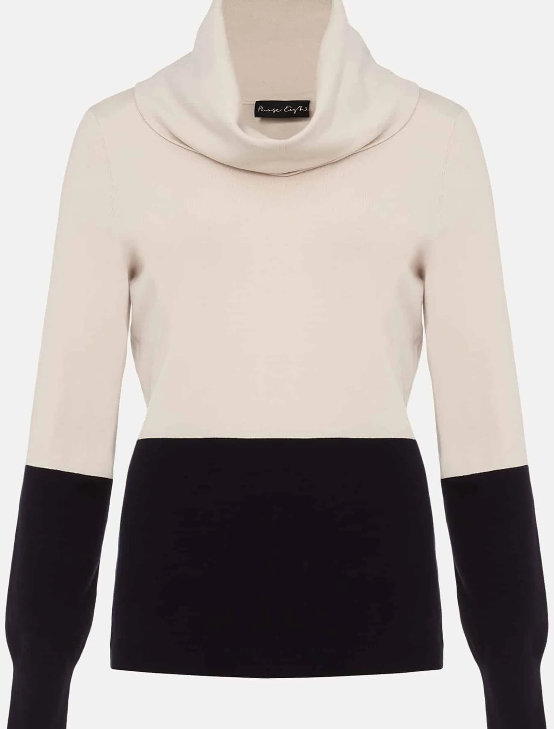 Zasha Colourblock Cowl Neck Jumper