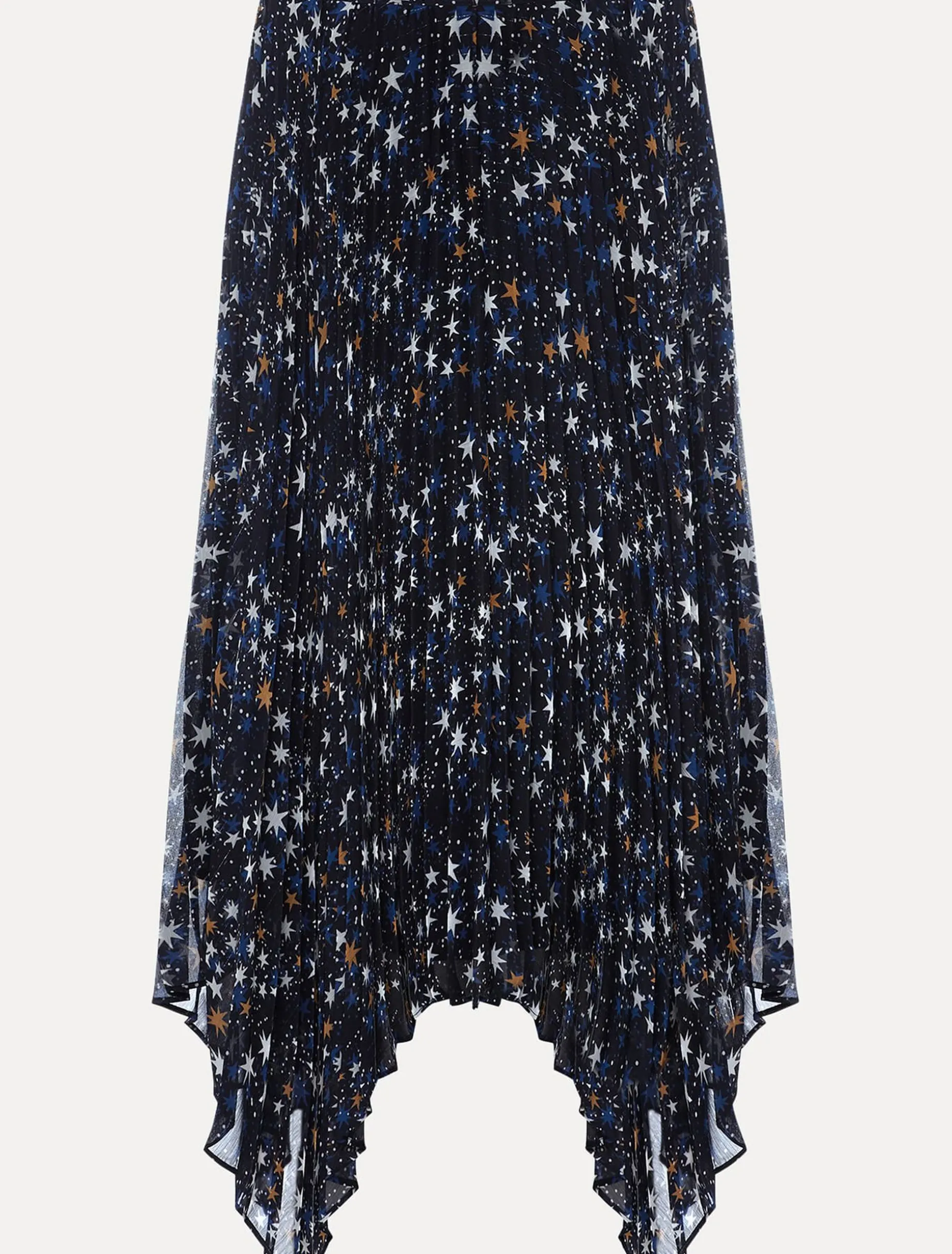 Zeba Star Pleated Midi Skirt