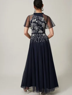 Zena Beaded Tulle Maxi Dress