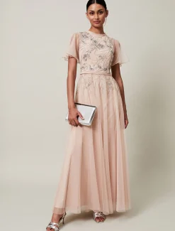 Zena Beaded Tulle Maxi Dress
