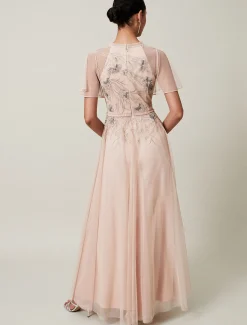 Zena Beaded Tulle Maxi Dress